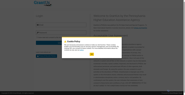Security scan screenshot of https://temp-pheaa.pheaa.smartsimplebk.com