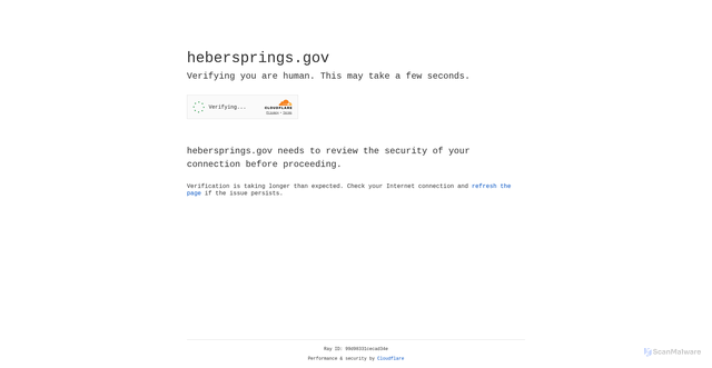 Security scan screenshot of https://hebersprings.gov/