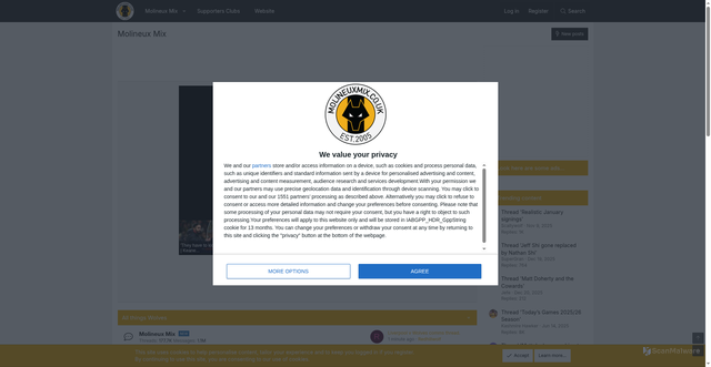 Security scan screenshot of http://www.molineuxmix.co.uk/forum/index.php?threads%2Ftorino-vs-cagliari-prediction-team-news-lineups.768839%2F=