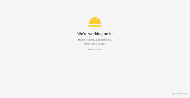 Security scan screenshot of https://spacaex.com
