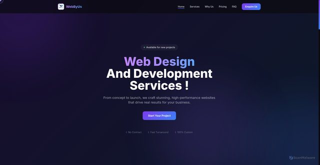 Security scan screenshot of https://www.webbyus.tech/