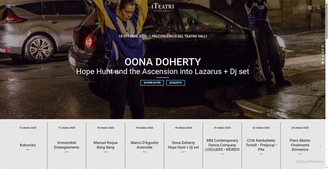 Security scan screenshot of https://www.iteatri.re.it/