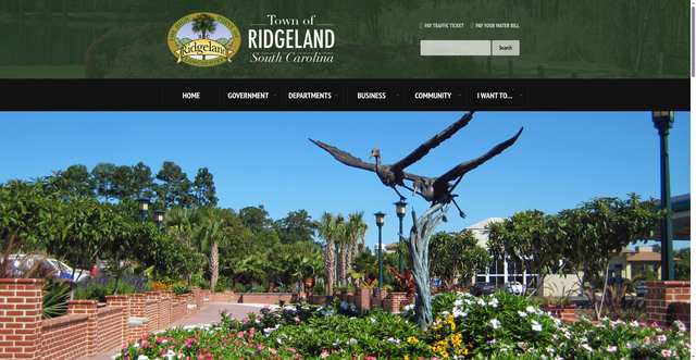 Security scan screenshot of https://www.ridgelandsc.gov/