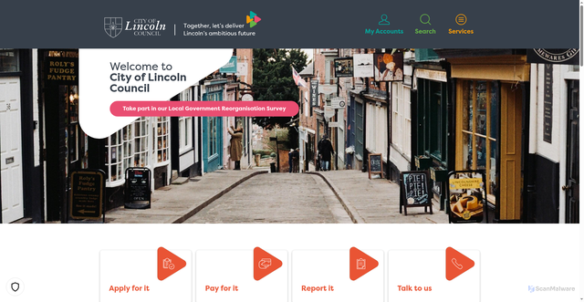 Security scan screenshot of https://www.lincoln.gov.uk/