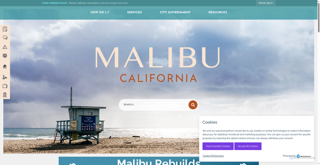 Security scan screenshot of https://www.malibucity.org/