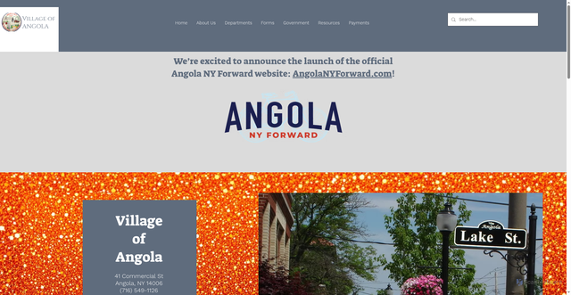 Security scan screenshot of https://www.villageofangola.org/