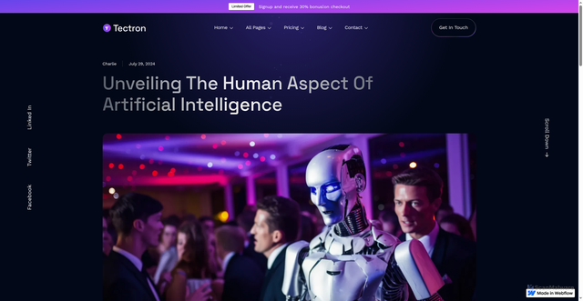 Security scan screenshot of https://tectron.pages.dev/blog-details/unveiling-the-human-aspect-of-artificial-intelligence.html