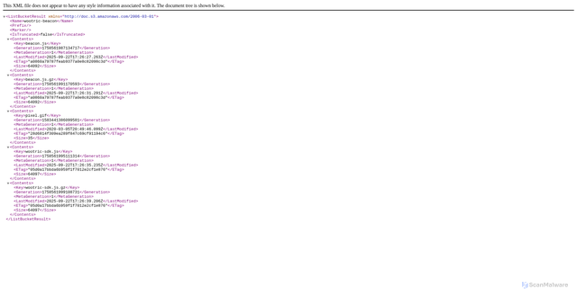 Security scan screenshot of https://cdn.wootric.com/