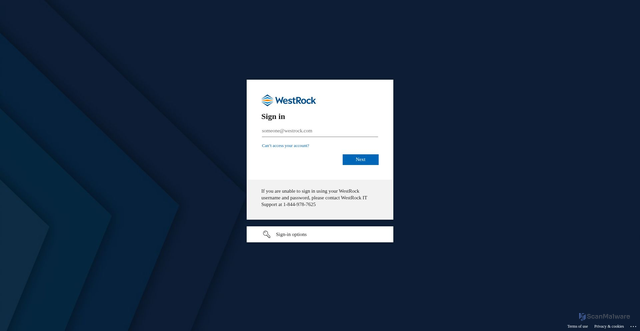 Security scan screenshot of https://westrockta.avature.net