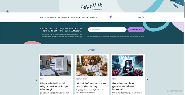 Security scan screenshot of https://teknifik.se/