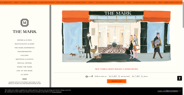 Security scan screenshot of https://www.themarkhotel.com/