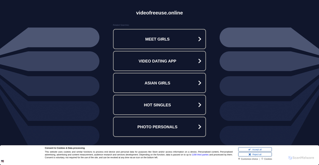 Security scan screenshot of https://videofreeuse.online