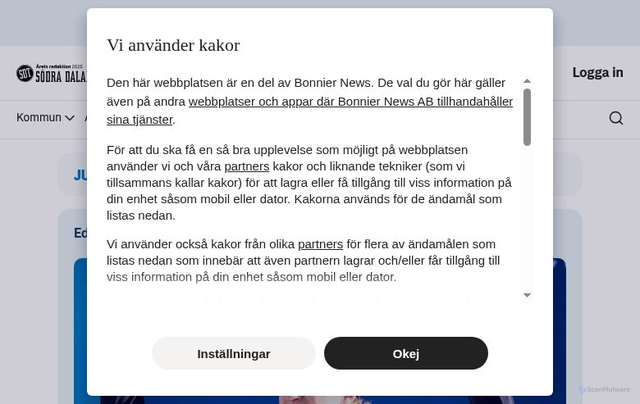 Security scan screenshot of https://www.sodran.se/