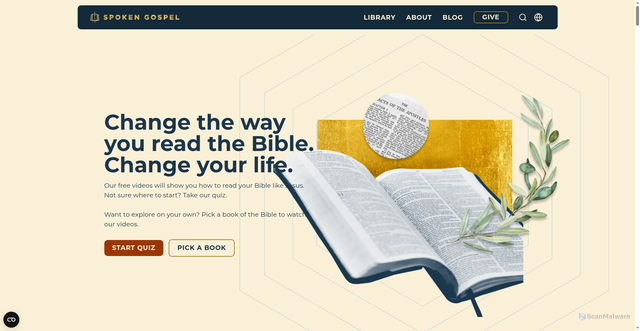 Security scan screenshot of https://www.spokengospel.com/