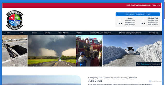 Security scan screenshot of https://stantoncountyema.gov/