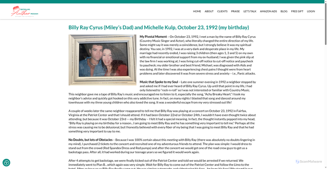 Security scan screenshot of https://bestsellingauthorprogram.com/billy-ray-cyrus-story/