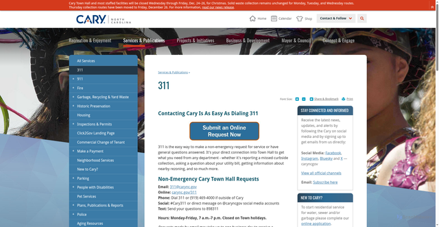 Security scan screenshot of https://www.carync.gov/services-publications/311