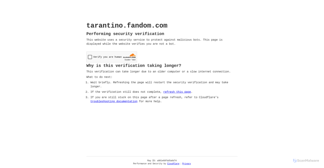 Security scan screenshot of https://tarantino.fandom.com/wiki/Quentin_Tarantino