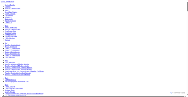 Security scan screenshot of https://www.casscountyne.gov/