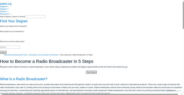 Security scan screenshot of https://learn.org/articles/Radio_Broadcasting_5_Steps_to_Becoming_a_Radio_Broadcaster.html