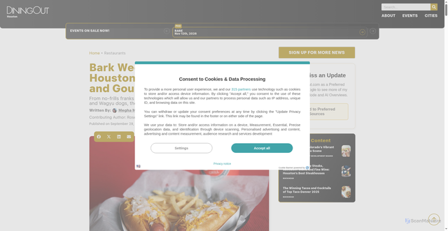 Security scan screenshot of https://diningout.com/houston/buns-of-fun-where-to-find-houstons-best-hot-dogs/