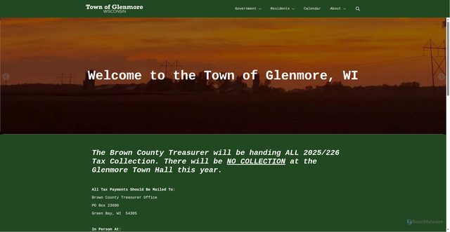 Security scan screenshot of https://glenmorewisconsin.gov/