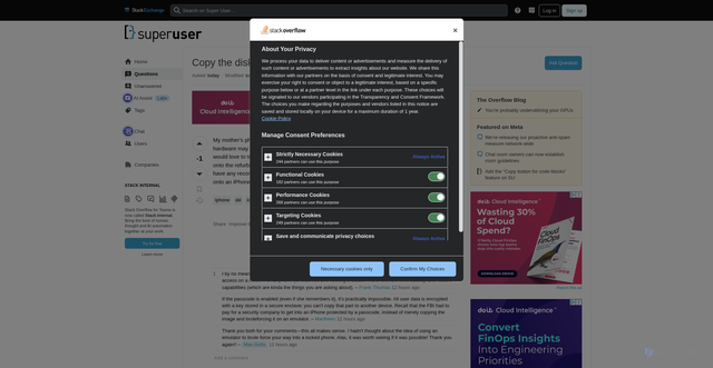 Security scan screenshot of https://superuser.com/questions/1930690/copy-the-disk-image-dd-style-of-an-iphone