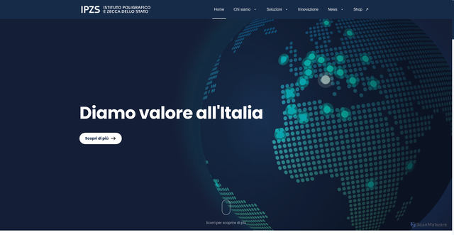 Security scan screenshot of https://www.ipzs.it/it/