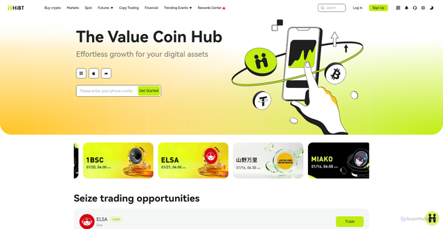 Security scan screenshot of https://hibt21.com/zh-cn