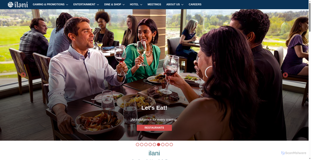 Security scan screenshot of https://ilaniresort.com/