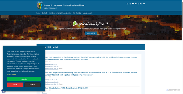 Security scan screenshot of https://www.aptbasilicata.it/