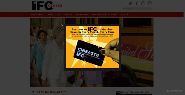 Security scan screenshot of https://www.ifccenter.com/films/miss-congeniality/