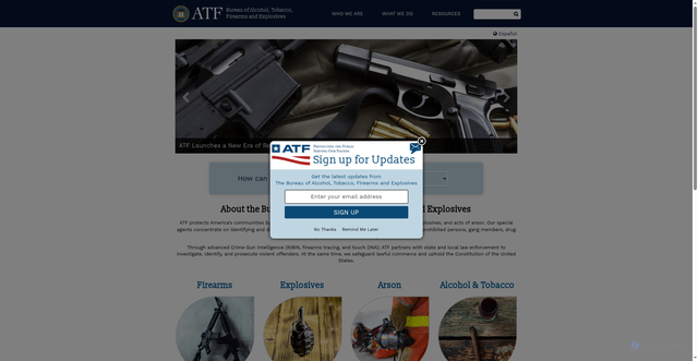 Security scan screenshot of https://www.atf.gov/