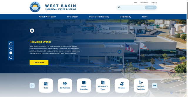 Security scan screenshot of https://www.westbasinca.gov/