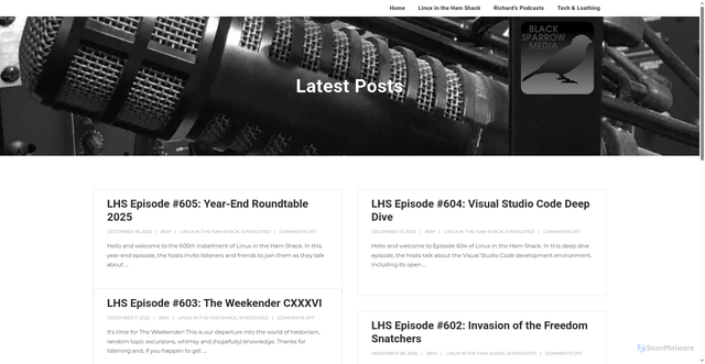 Security scan screenshot of https://blacksparrowmedia.net