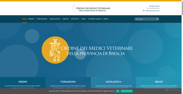 Security scan screenshot of https://www.veterinaribrescia.it/