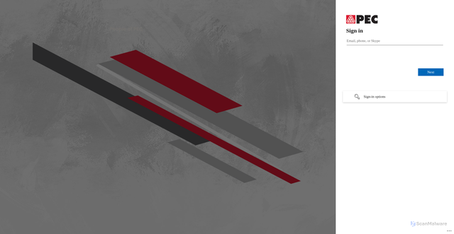 Security scan screenshot of https://pec1-my.sharepoint.com