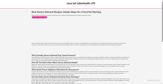 Security scan screenshot of https://terasinspiratifvision-dpjj88ku1r5n.edgeone.app/best-savory-oatmeal-recipes.html