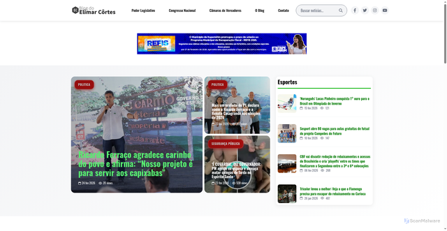 Security scan screenshot of https://elimarcortes.com.br