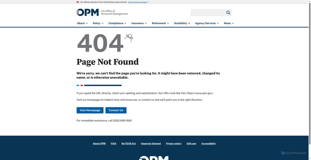 Security scan screenshot of https://www.opm.gov/cyber-careers/