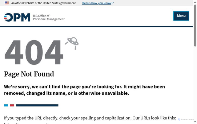 Security scan screenshot of https://www.opm.gov/cyber-careers/