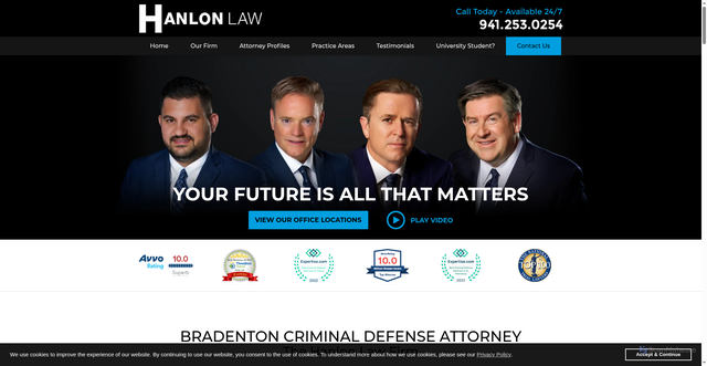 Security scan screenshot of https://www.criminalattorneybradenton.net/