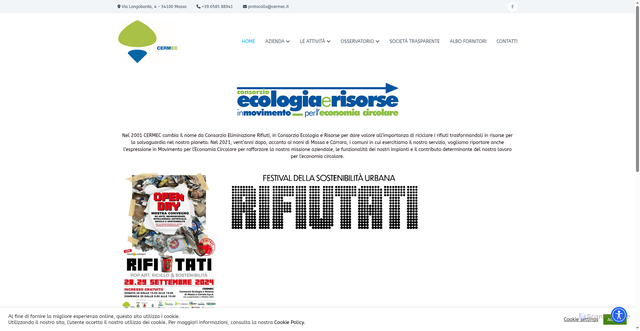 Security scan screenshot of https://www.cermec.it/