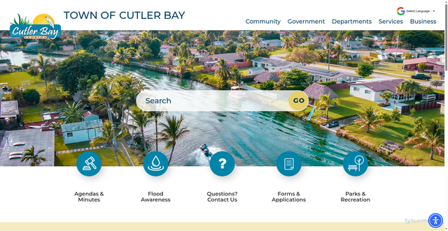 Security scan screenshot of https://www.cutlerbay-fl.gov/