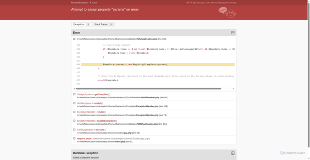 Security scan screenshot of https://www.ordinevetpd.it/