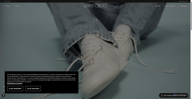 Security scan screenshot of https://jimmychoo.com