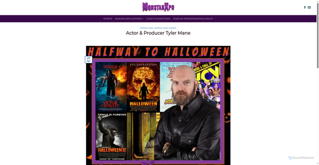 Security scan screenshot of https://monstahxpos.com/spring-2022-guests/retired-wrestler-actor-tyler-mane/