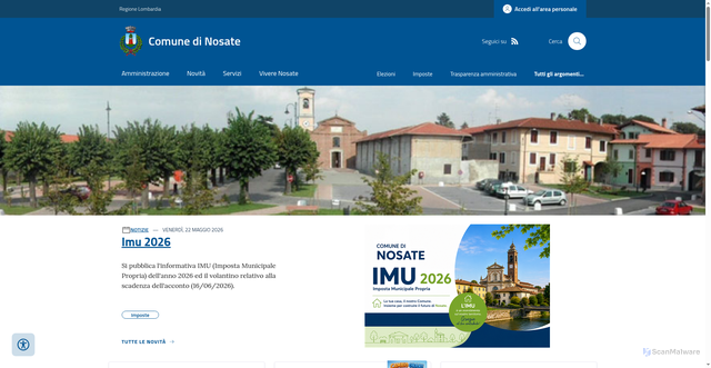 Security scan screenshot of https://www.comune.nosate.mi.it