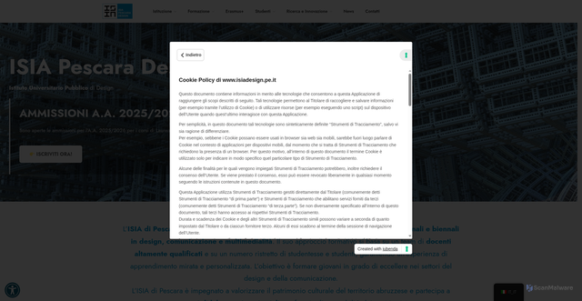 Security scan screenshot of https://www.isiadesign.pe.it/