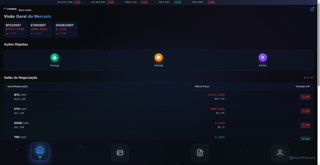 Security scan screenshot of http://vindax-9io.pages.dev/